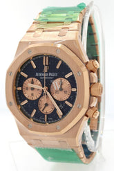 Audemars Piguet Royal Oak Blue Grande Tapisserie Dial Mens 18K Rose Gold Watch 26331Or.oo.1220Or.01